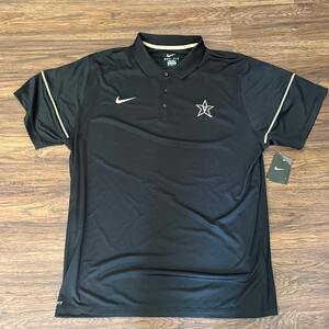 Nike Dri-FIT Vanderbilt Commodores Team Issue Polo Black XXL NWT
